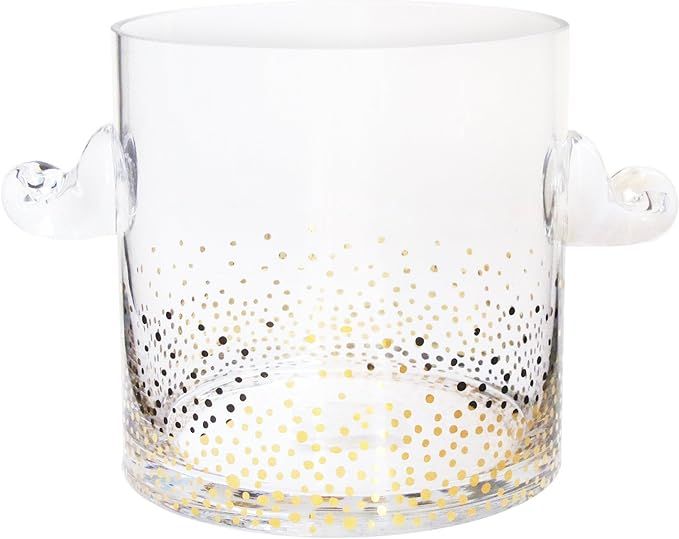 Fitz and Floyd Luster Glass Ice Bucket, Gold | Amazon (US)