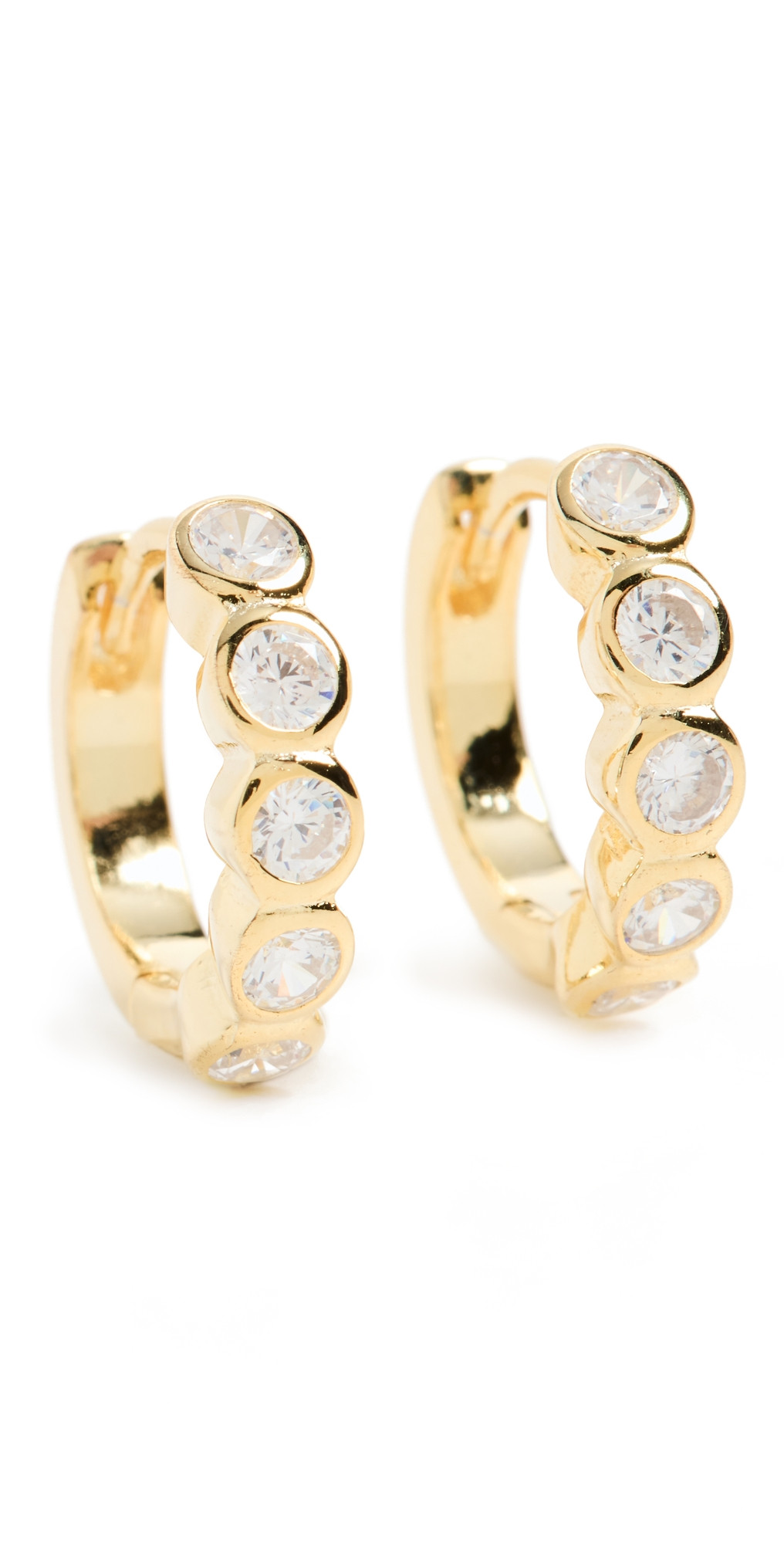 Bezel Huggie Earrings | Shopbop