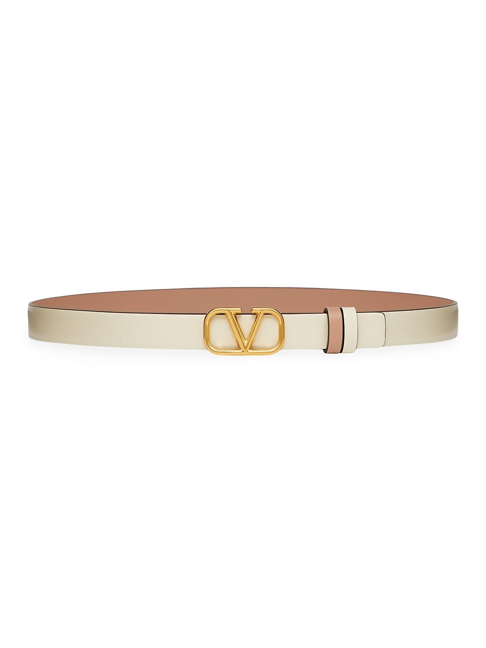 Reversible Leather VLogo Belt | Saks Fifth Avenue