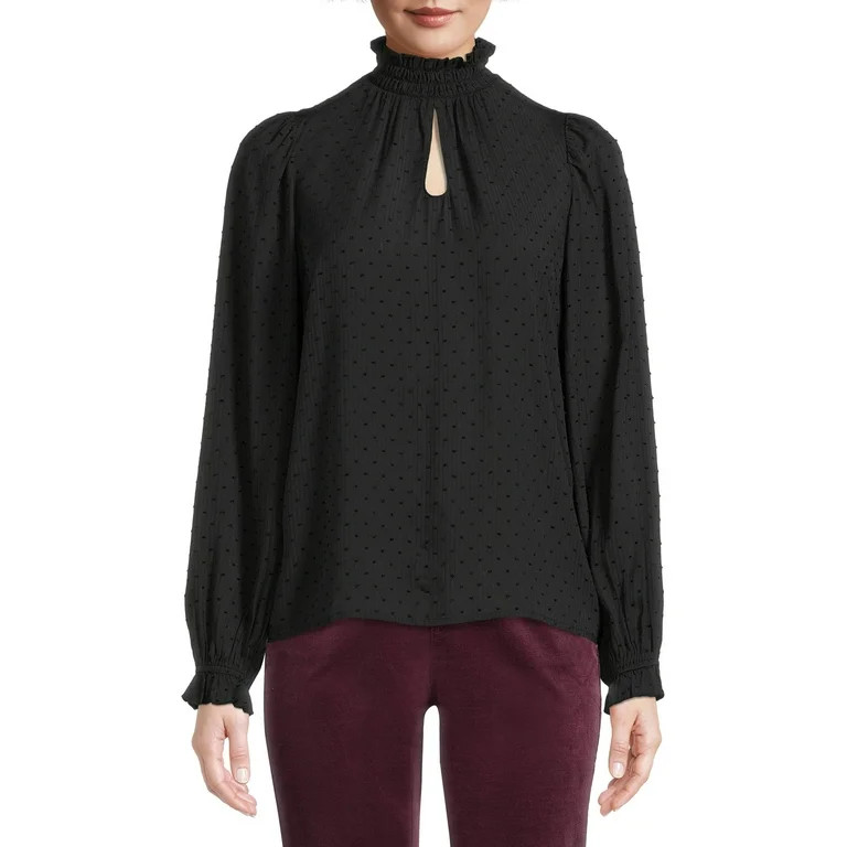 Time and Tru Women's Keyhole Blouse | Walmart (US)