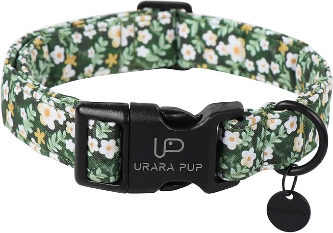 Summer Dog Collar, Flower Print Dog Collar with Adjustable Plastic Buckle, Lightweight Cute Pet C... | Amazon (US)