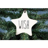 Rae Dunn Ornament, STAR Christmas Ornament, Porcelain Ornament, Ceramic Ornament, Primative Christmas Decor, Farmhouse Christmas | Etsy (US)