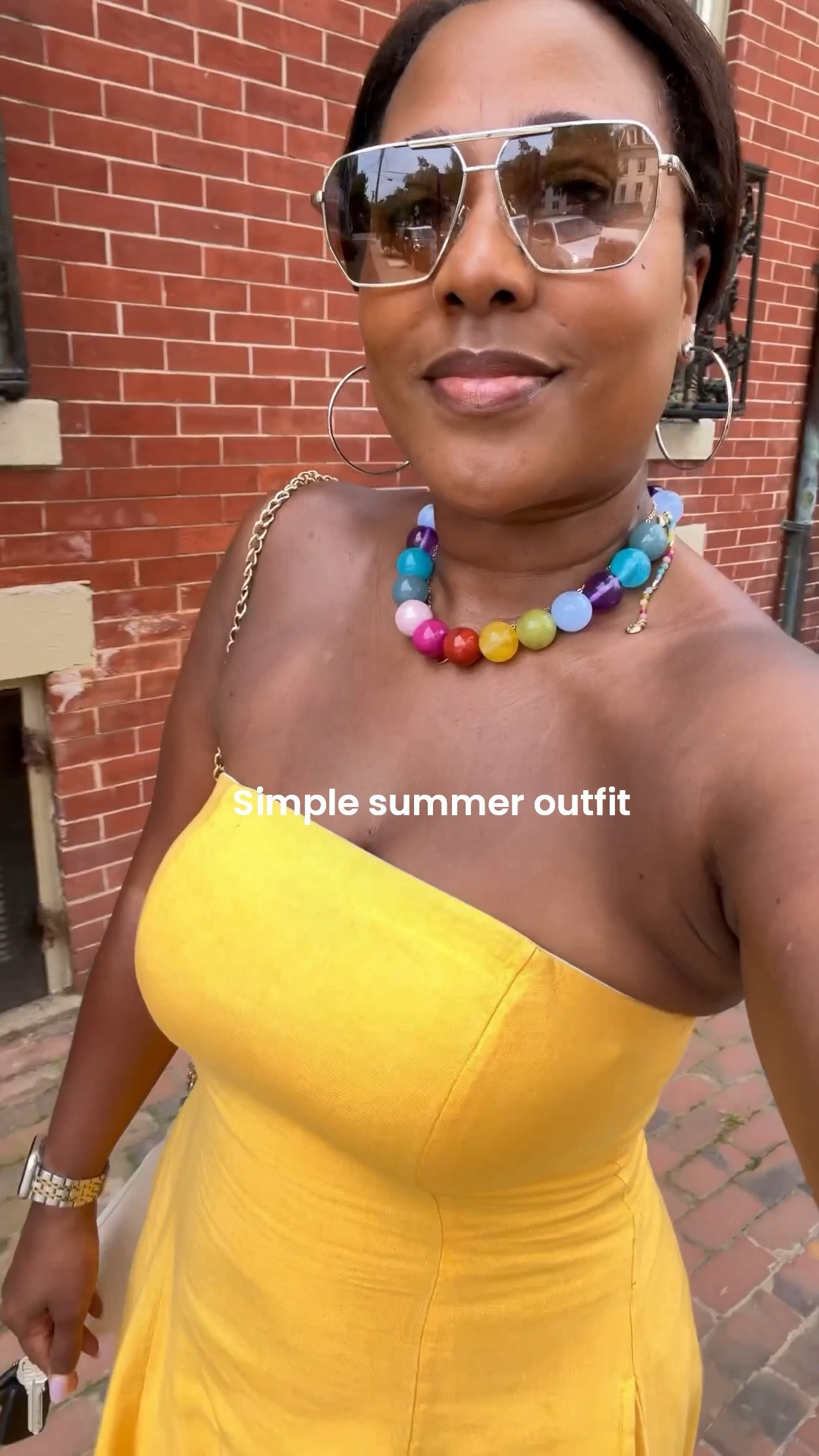 Simple summer outfit in this yellow maxi dress (I’m wearing size M) it’s lined with pockets!

#LTKootd #LTKSeasonal #LTKOver40