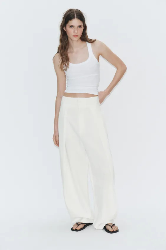 PLEATED BALLOON TROUSERS | Zara US