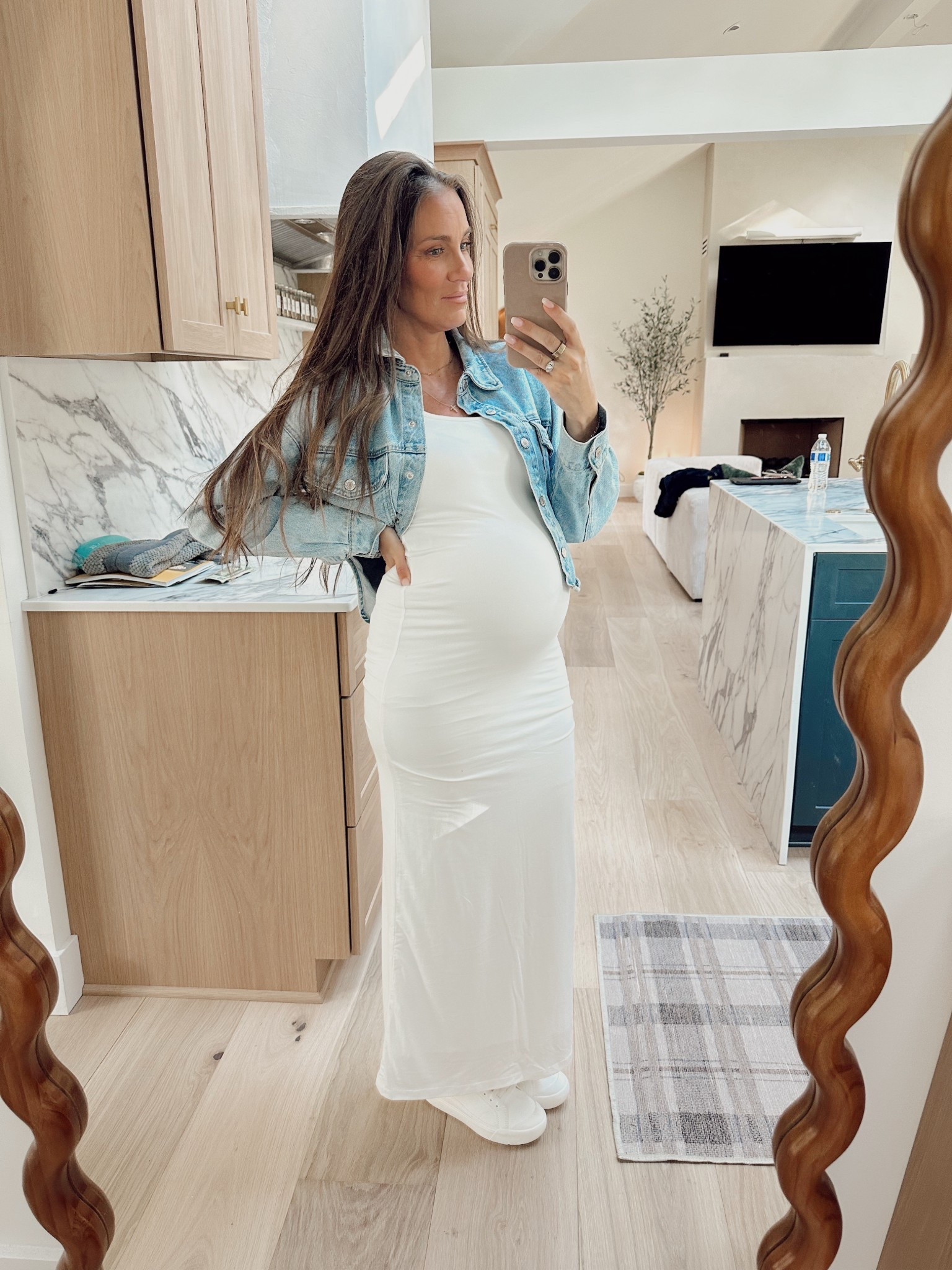 Spring maternity outfit for graduation party. Casual everyday look for pregnancy  

#LTKBump
