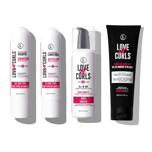 Love Ur Curls - Shampoo, Conditioner, Curly All In One Styler to repair, define and hydrate hair and Irish Sea Moss Gel for touchable hold | Amazon (US)