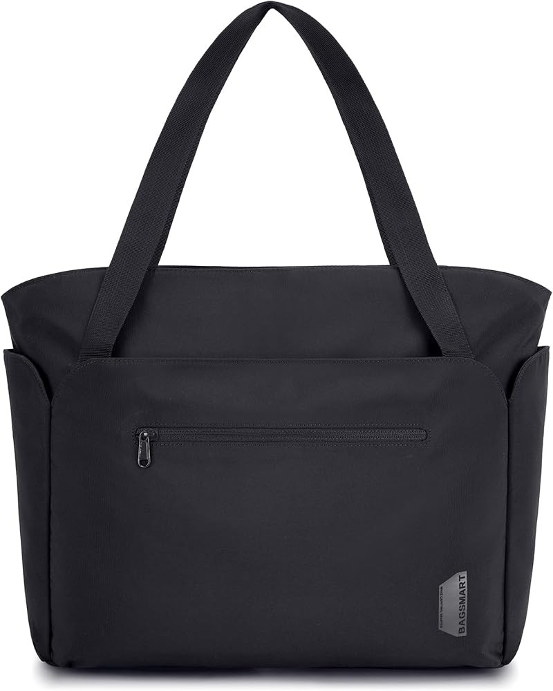 BAGSMART Tote Bags Large Tote Handbag for Women Work Tote With Zipper Black Laptop Tote Shoulder ... | Amazon (US)