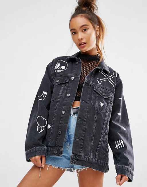 The Ragged Priest Boyfriend Denim Jacket With Hand Painted MotifsOut of stock :-(MORE FROM: | ASOS UK