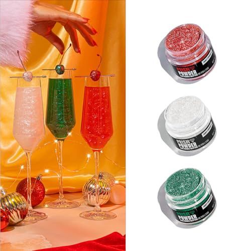 Fancy Sprinkles Limited Edition Holiday Madame Claus Ruby Red, Diamond White, Emerald Green Edible Glitter Set, 100% Edible Glitter for Sparkling Food & Drinks, No Taste or Texture (3 jars, 4g each) | Amazon (US)