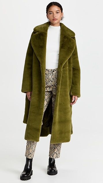 Faux Fur Belted Coat | Shopbop