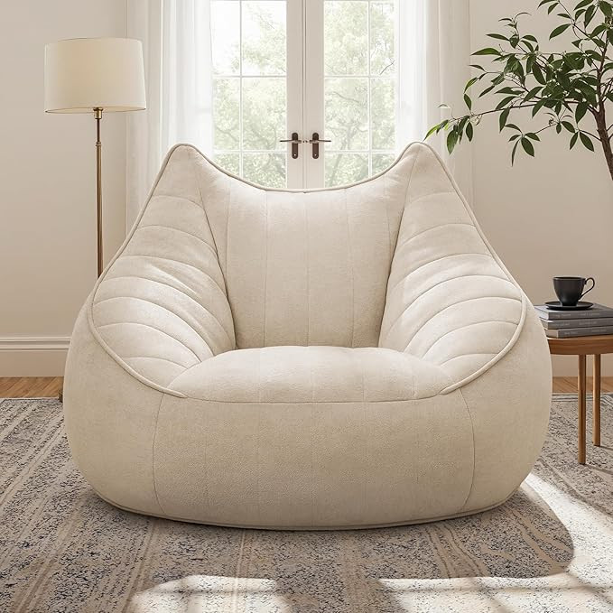 Relefree Comfy Reading Chair,Memory Foam Filling,Giant Bean Bag Chair for Adult with Aesthetic De... | Amazon (US)