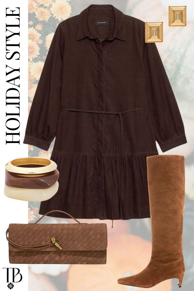 Warm, earthy tones for the holiday season 🍂 This cotton dress paired with over-the-knee boots and neutral accessories makes the perfect Thanksgiving look — simple, chic, and effortlessly cozy. #HolidayStyle #FallFashion #ThanksgivingOutfit

 

 #LTKHoliday #LTKSeasonal #LTKStyleTip