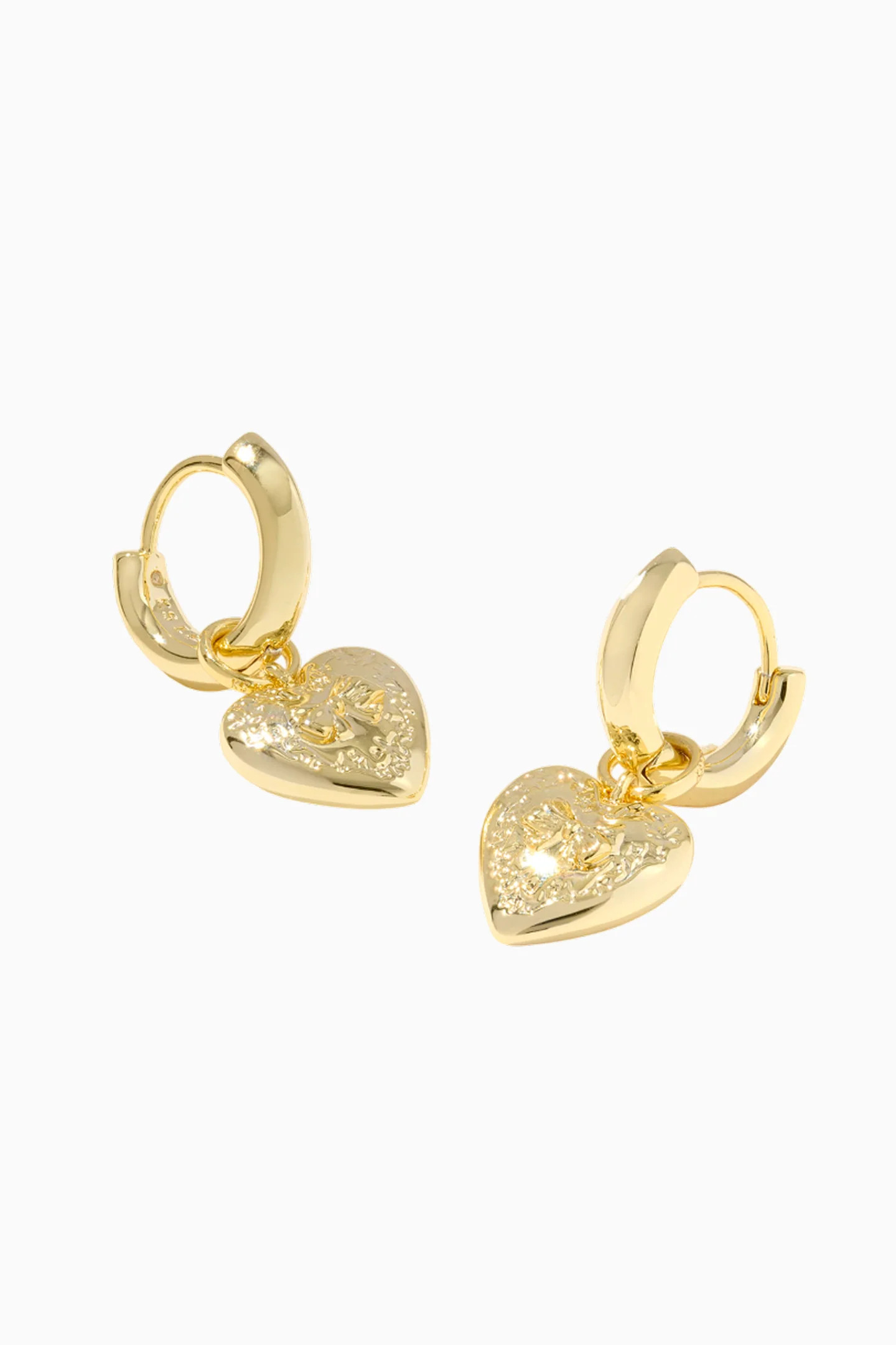 Kendra Scott x LoveShackFancy Heart Huggie Earrings | LoveShackFancy