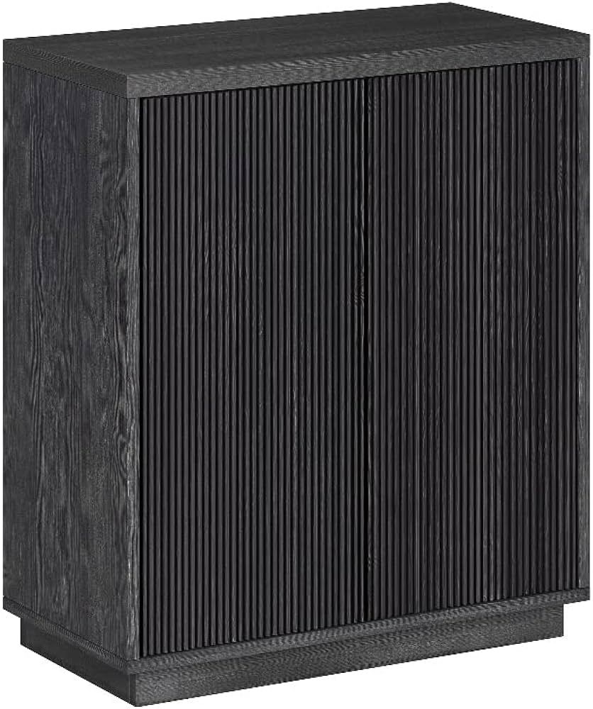MAKLAINE 27.75" Modern Engineered Wood Dark Gray Accent Cabinet | Amazon (US)