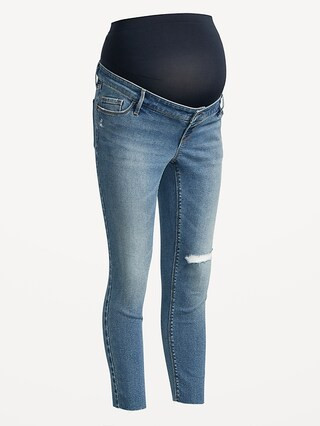 Maternity Premium Full-Panel Rockstar Super-Skinny Jeans | Old Navy (US)