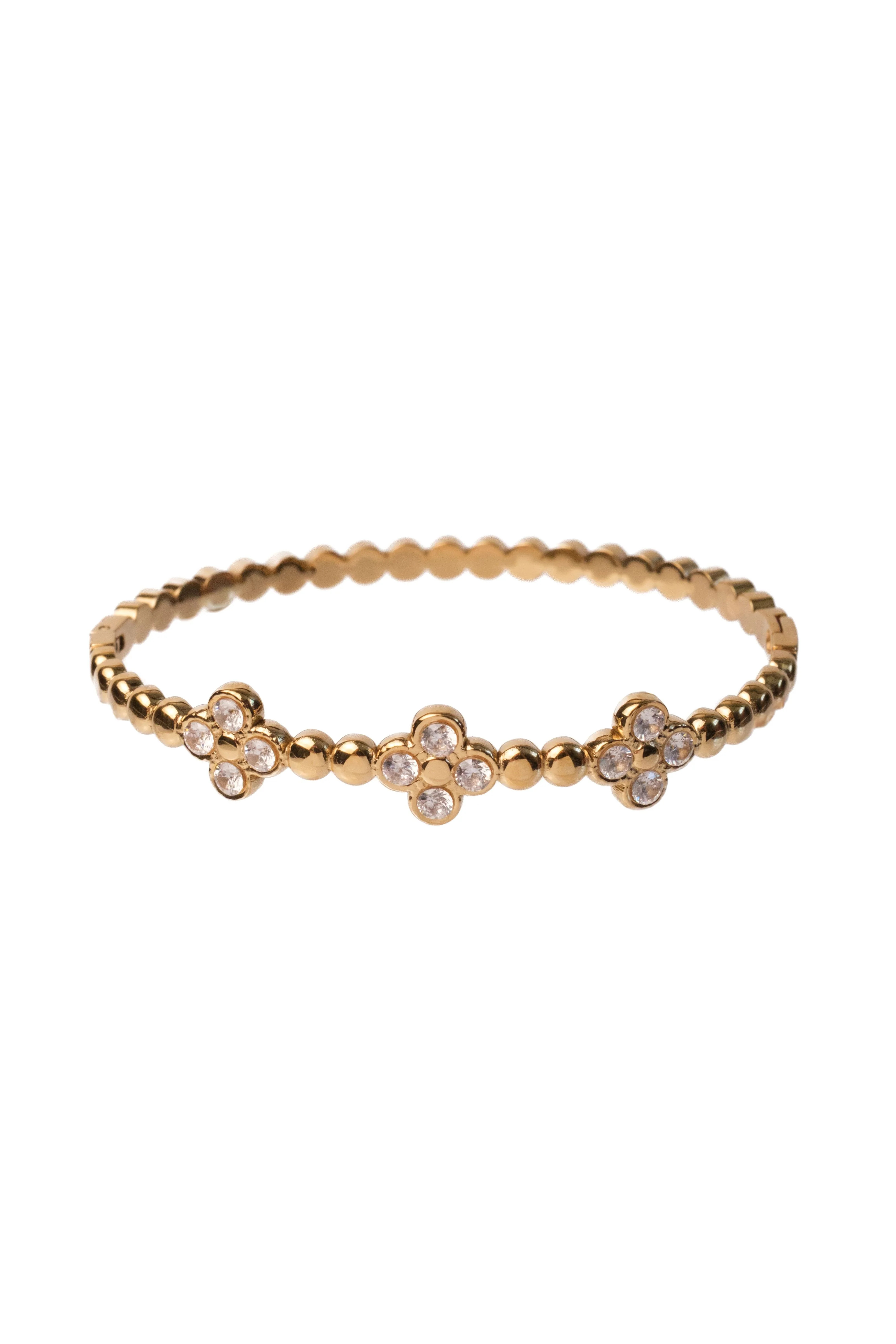 Rich Energy Clover 316L Stainless Steel Bangle | KC Chic Designs