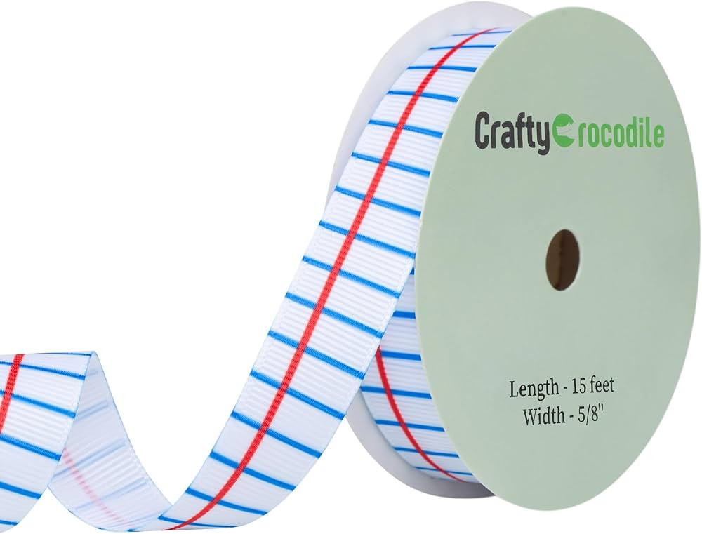 CraftyCrocodile Teacher Notebook Crafting Ribbon - Measuring Ribbon for Crafts and Gifts - School... | Amazon (US)