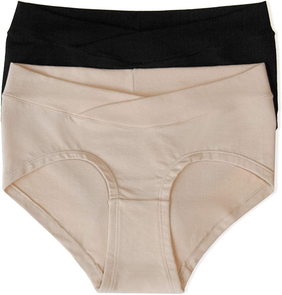 Kindred Bravely Bamboo Maternity Hipster Panties | 2 Pack Maternity Underwear Under the Bump | Amazon (US)
