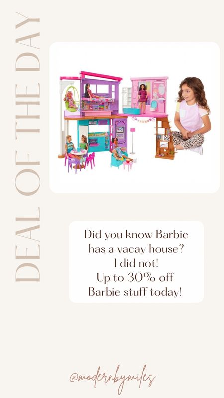 Up to 30% off Barbie today at Target!

Barbie dolls, Ken dolls, Barbie house, playroom, kids toys

#LTKkids #LTKsalealert #LTKHoliday