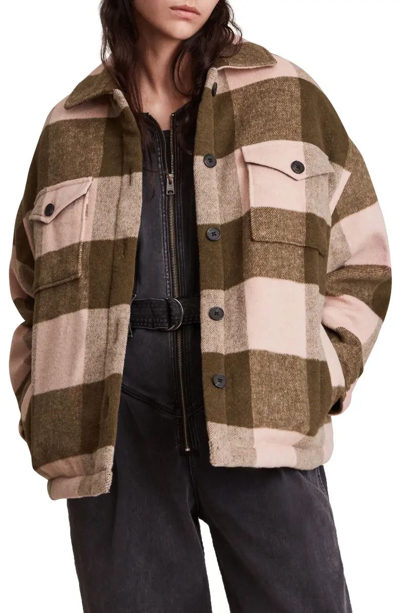 AllSaints Luella Check Flannel Jacket | Nordstrom | Nordstrom