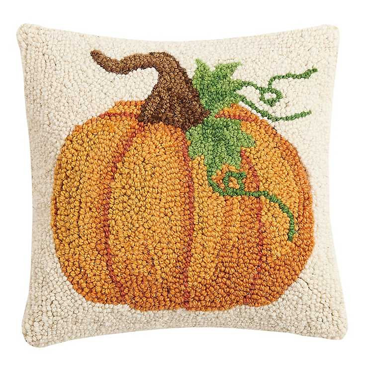 Fall Pumpkin Wool Pillow | Kirkland's Home