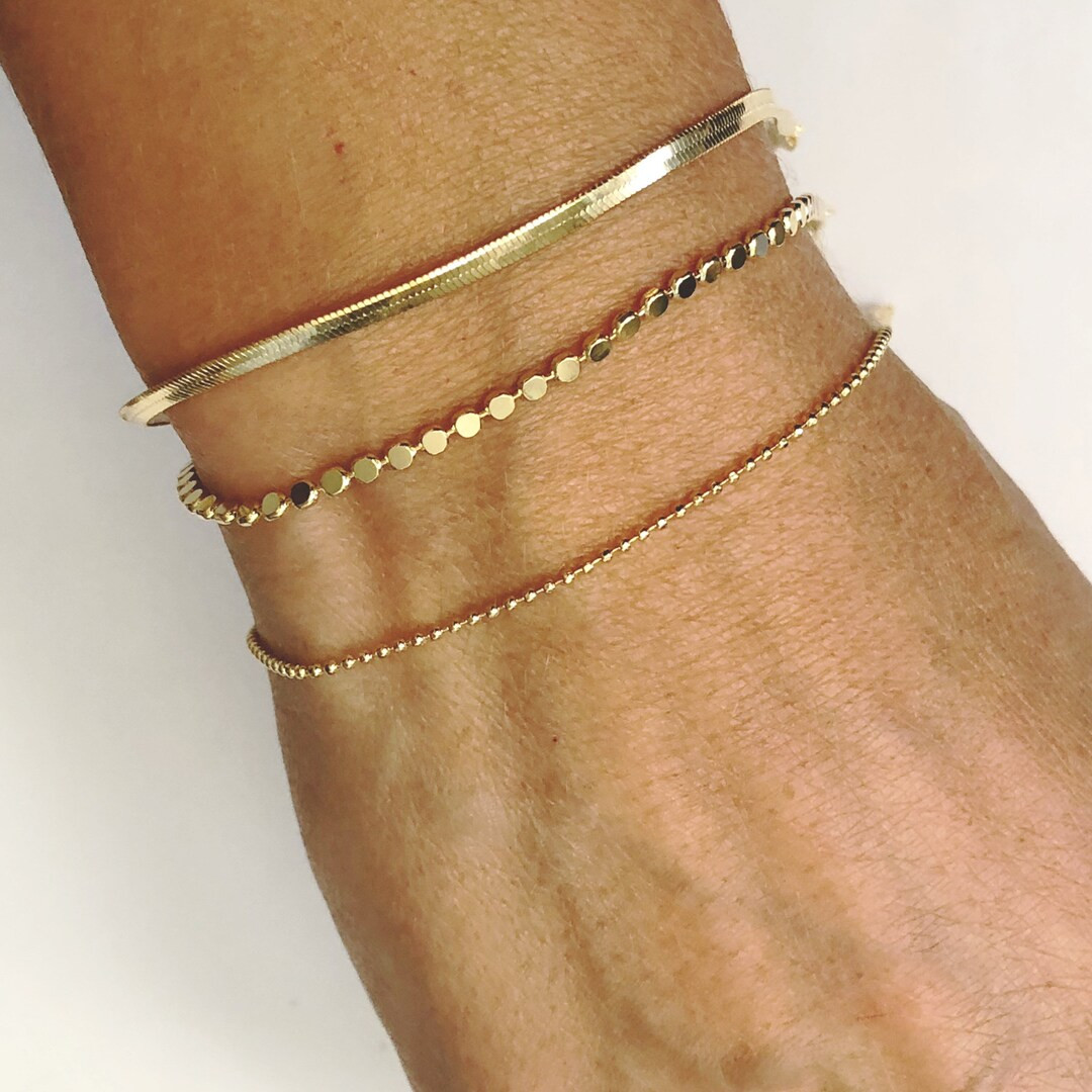 SALE!!! Set of 3 Everyday Layering Bracelets / Gift Set of Bracelets / Delicate Bracelets / Bride... | Etsy (EU)
