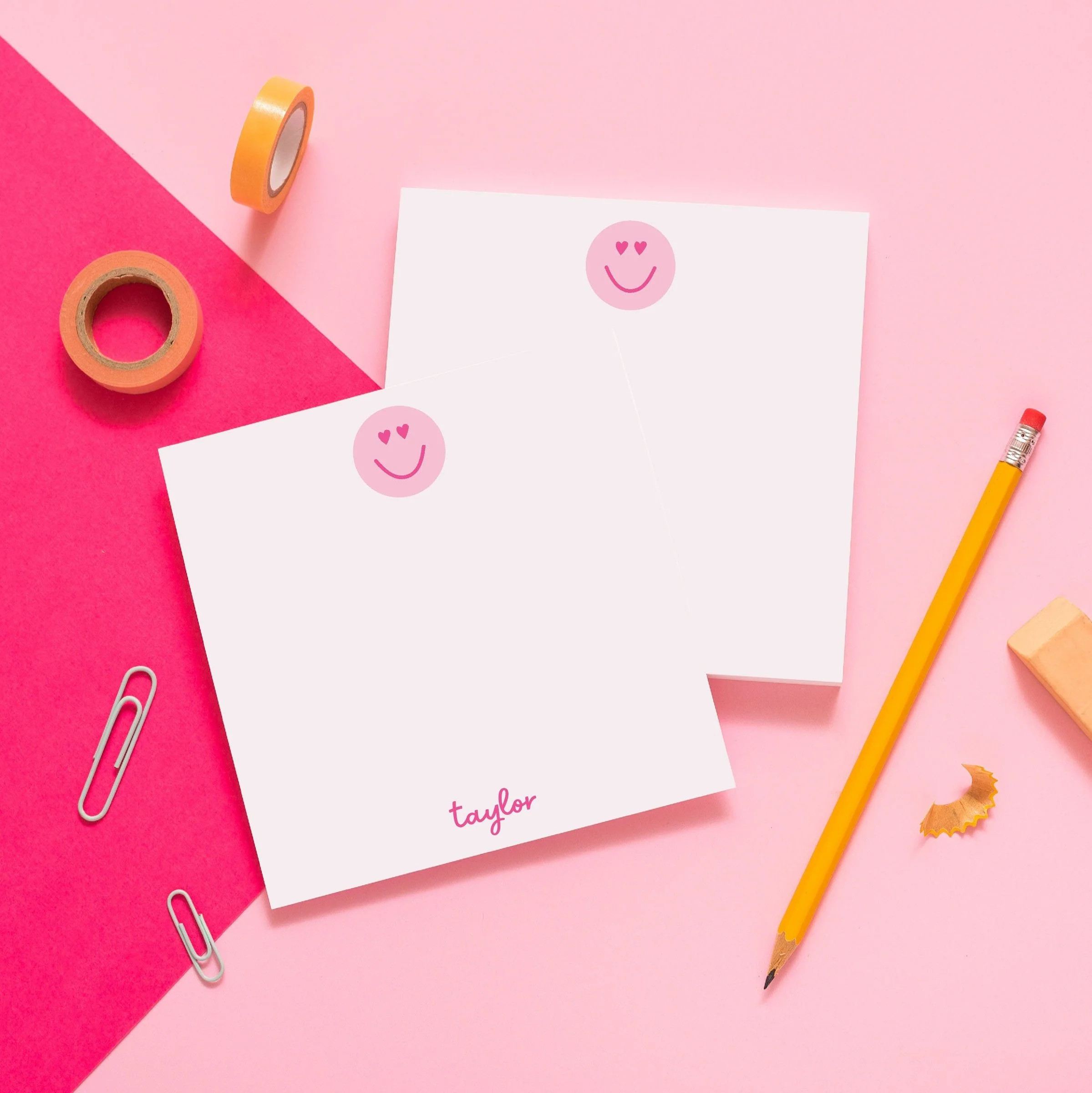Heart Eyes Personalized Notepad | Joy Creative Shop