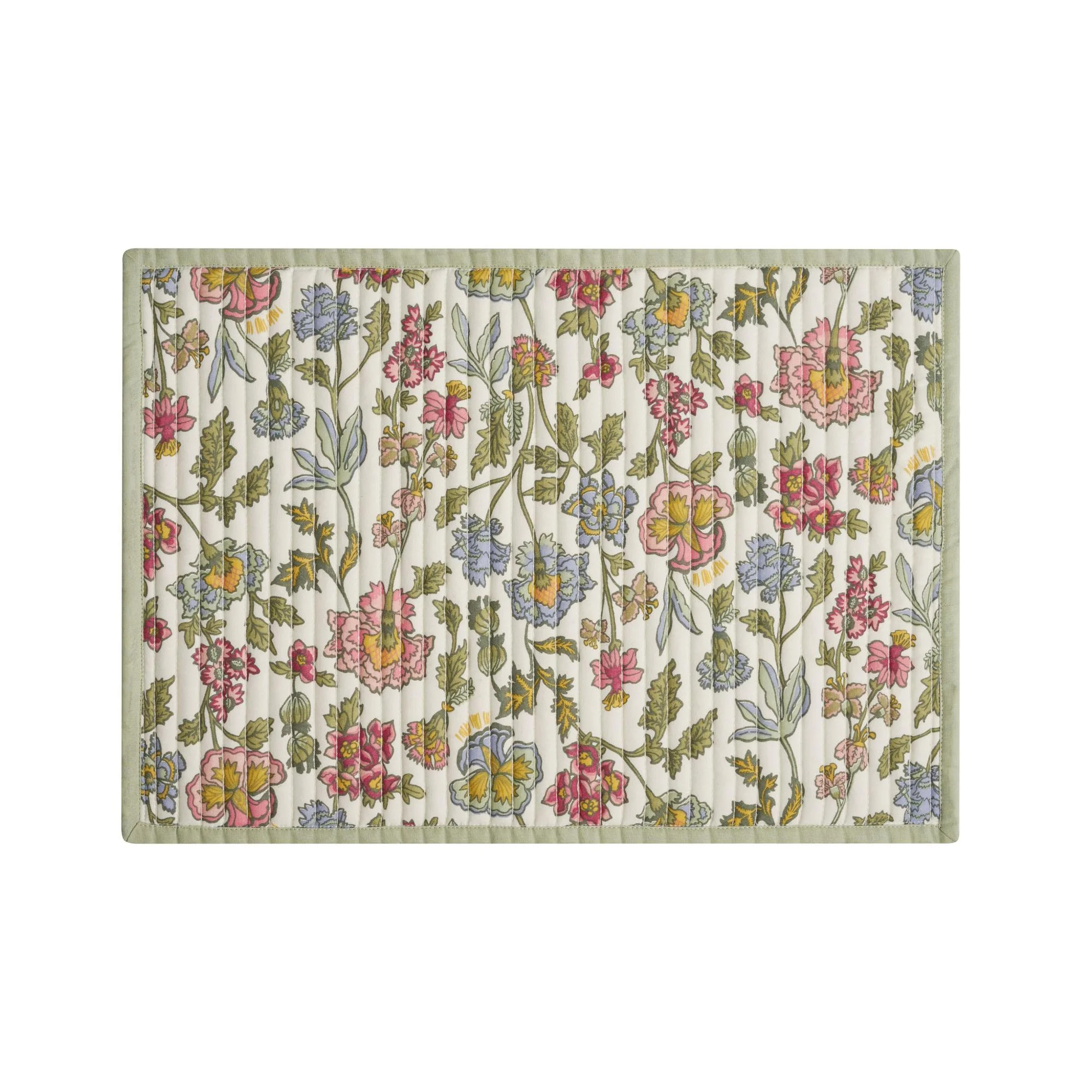 Beautiful Wildflower Quilted Print Fabric Placemat by Drew Barrymore, Multiple, 20"W x 14" | Walmart (US)