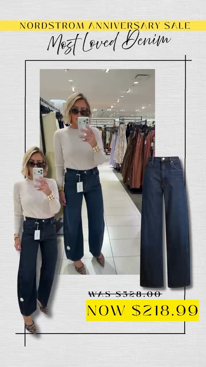 My most loved dark wash denim! Love the subtle barrel leg, so chic! 😍😍

#LTKdayinmylife #LTKgrwm #LTKootd