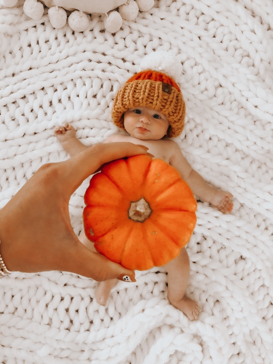 Pumpkin chunky knit hat 🎃✨🍁🍂 baby hat toddler hat adult hat matching mom and baby 

#LTKSeasonal #LTKBaby #LTKKids