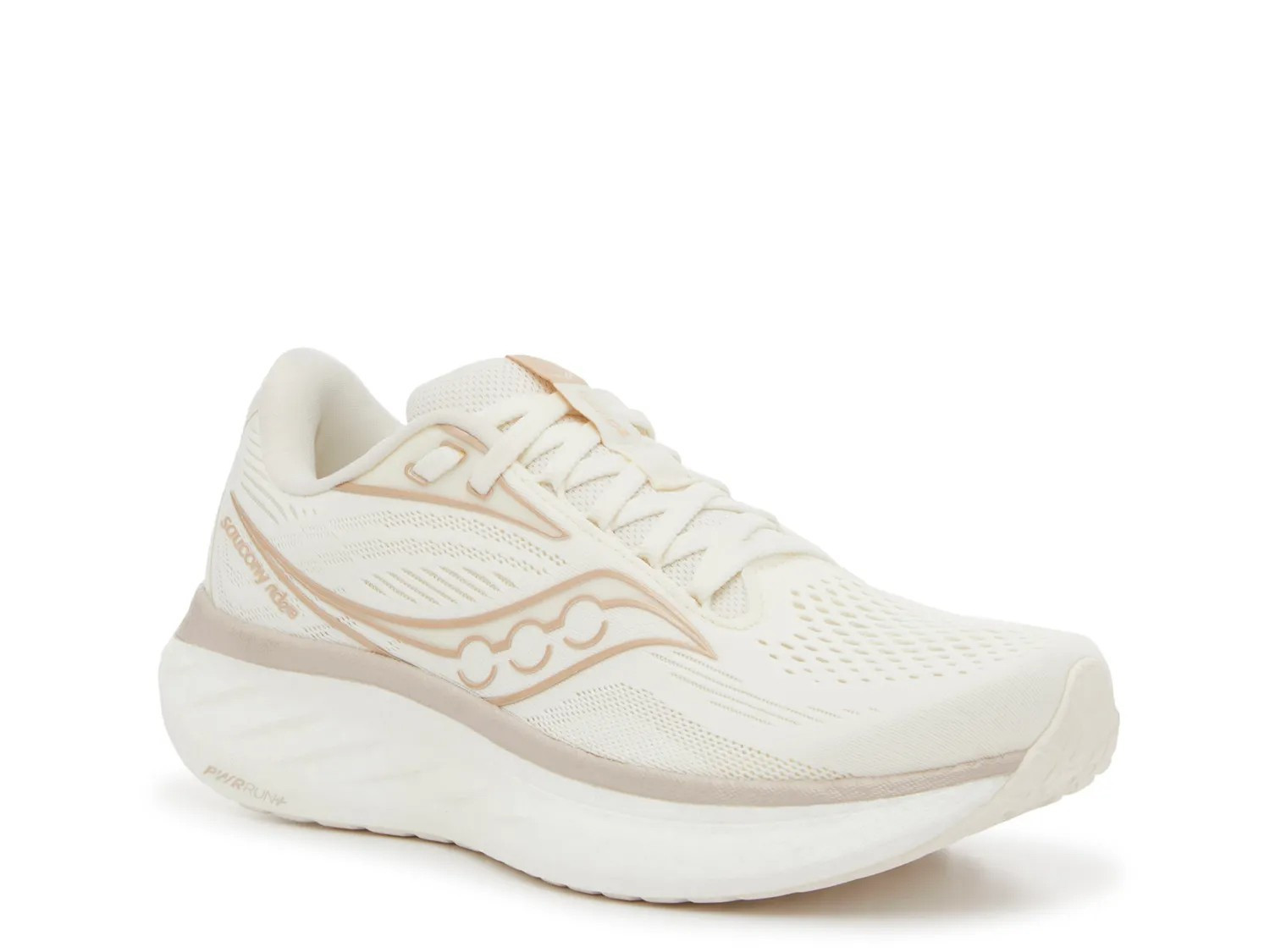 Saucony Ride 18 Running Shoe | Women's | Vanilla White | Size 8 | Sneakers | DSW