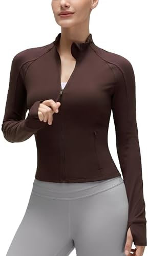 CRZ YOGA Butterluxe Womens Cropped Slim Fit Workout Jacket Weightless Track Athletic Full Zip Up ... | Amazon (CA)
