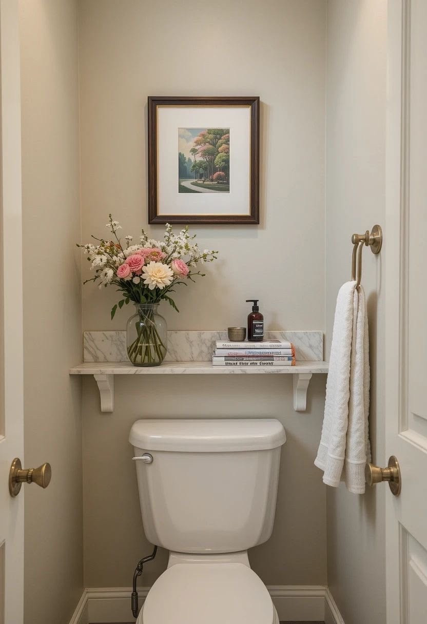 Bathroom accents. Keep it functional and easy!
