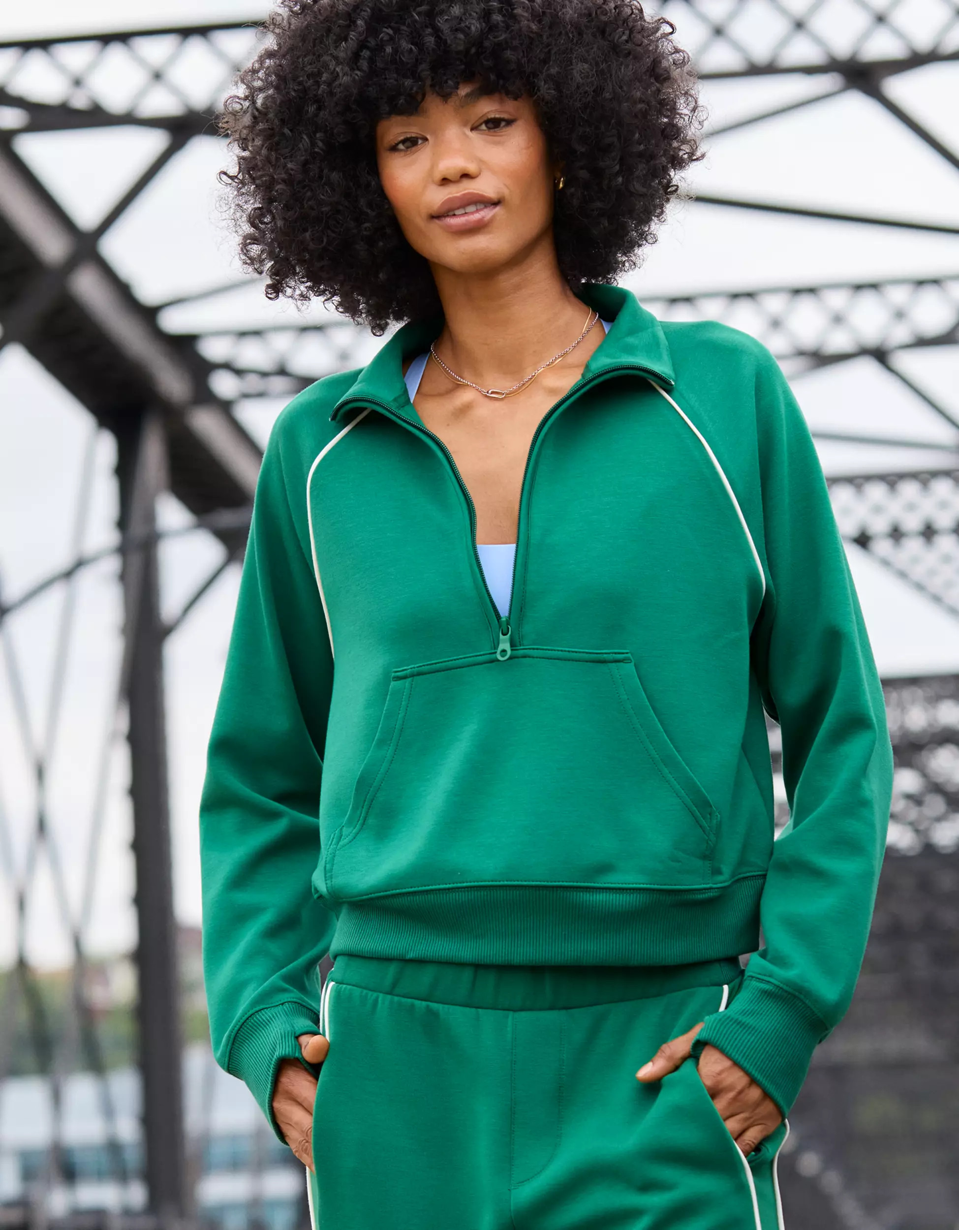 OFFLINE By Aerie ChillUp Quarter Zip Sweatshirt | Aerie