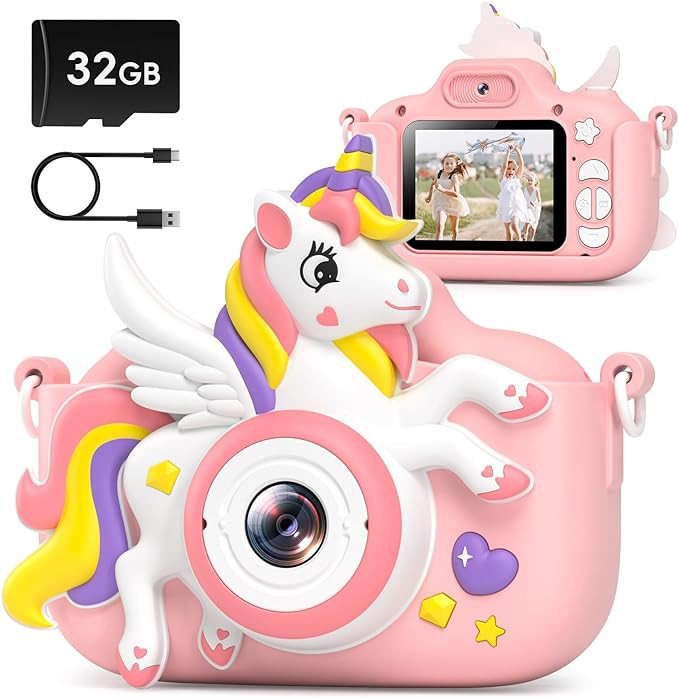 Kids Camera Toys Digital Camera for Girls Boys, Christmas Birthday Gifts for Kids Age 3-12, Selfi... | Amazon (US)