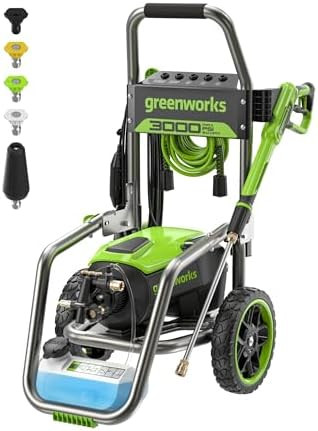 Greenworks 3000 PSI (2.0 GPM Max) Brushless Electric Pressure Washer (15°, 25°, 40°, Turbo and... | Amazon (US)