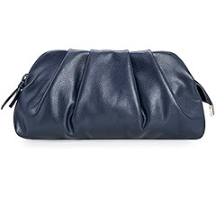 CHARMING TAILOR Chic Soft Vegan Leather Clutch Bag Dressy Pleated PU Evening Purse for Women | Amazon (US)