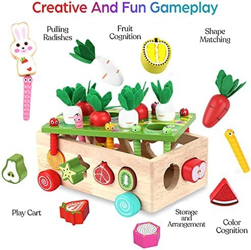 Toddlers Montessori Wooden Educational Toys for Baby Boys Girls Age 2 3 4 Year Old, Shape Sorting... | Amazon (US)