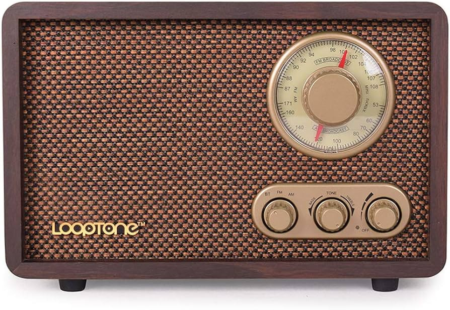 LoopTone FM AM Radio Retro Wood Radio with Bluetooth Play Mp3 and Antenna Built in Speaker for Ki... | Amazon (CA)