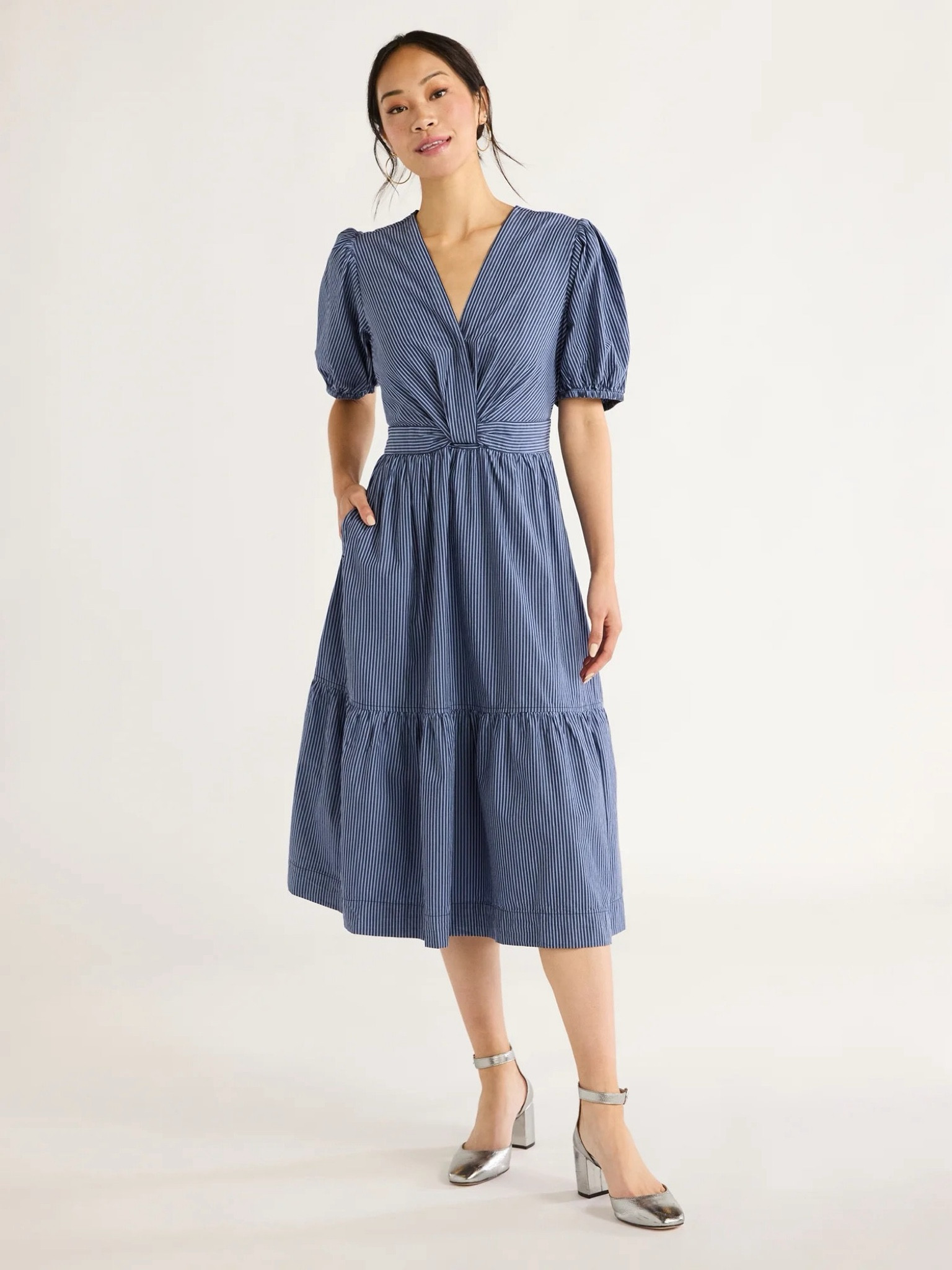 Striped midi dress - Walmart budget friendly dress - over 40 style - summer dress - fall style - fall outfitts

#LTKFindsUnder50 #LTKBacktoSchool #LTKOver40