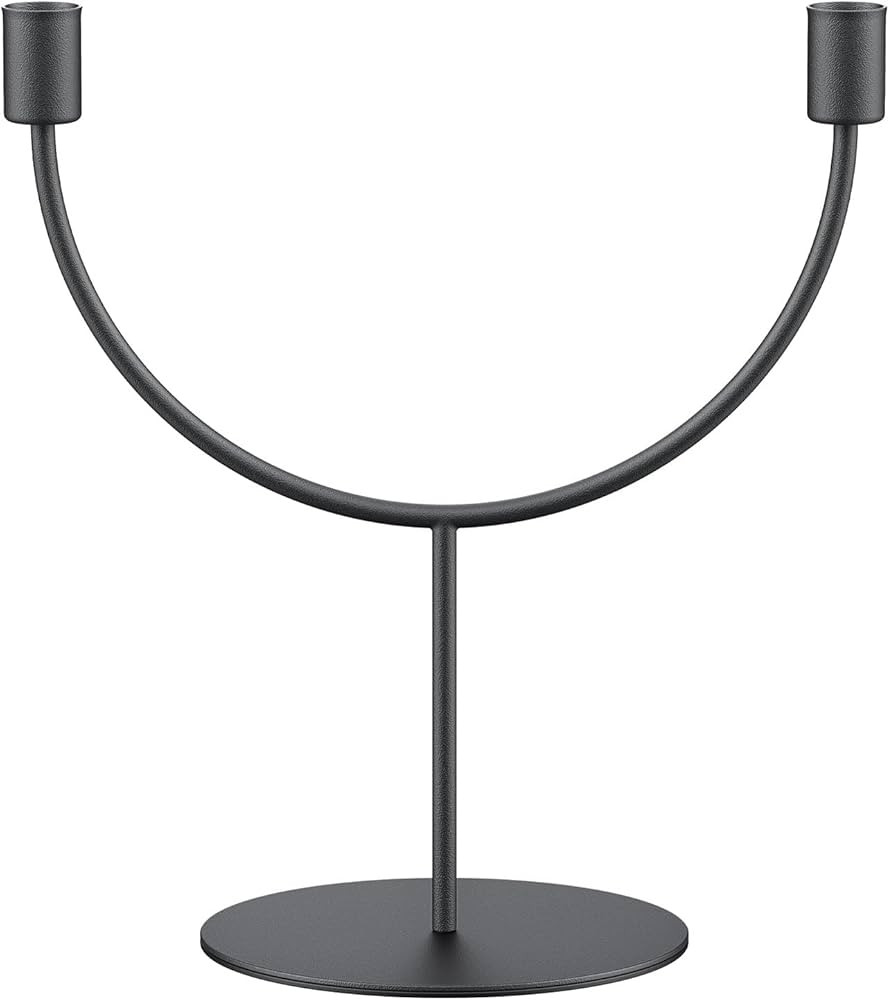 smtyle Black Candelabra Tapered Halloween Candle Holders for Taper Candlesticks Set of 1 with Iro... | Amazon (US)