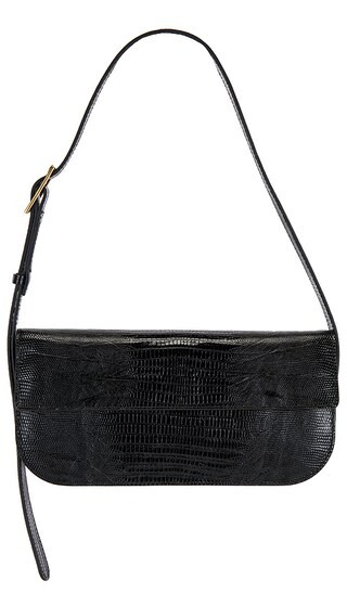 Lillie Lizard Shoulder Bag in Black | Revolve Clothing (Global)