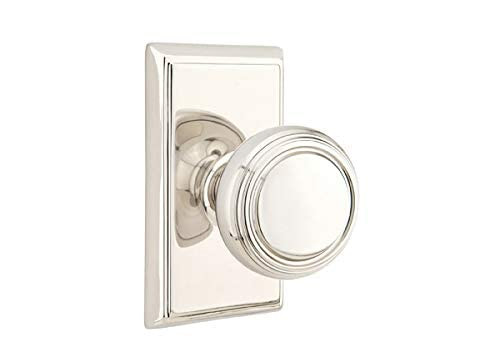 Emtek Passage Set, Rectangular Rosette, Norwich Knob, Polished Nickel US14 | Amazon (US)