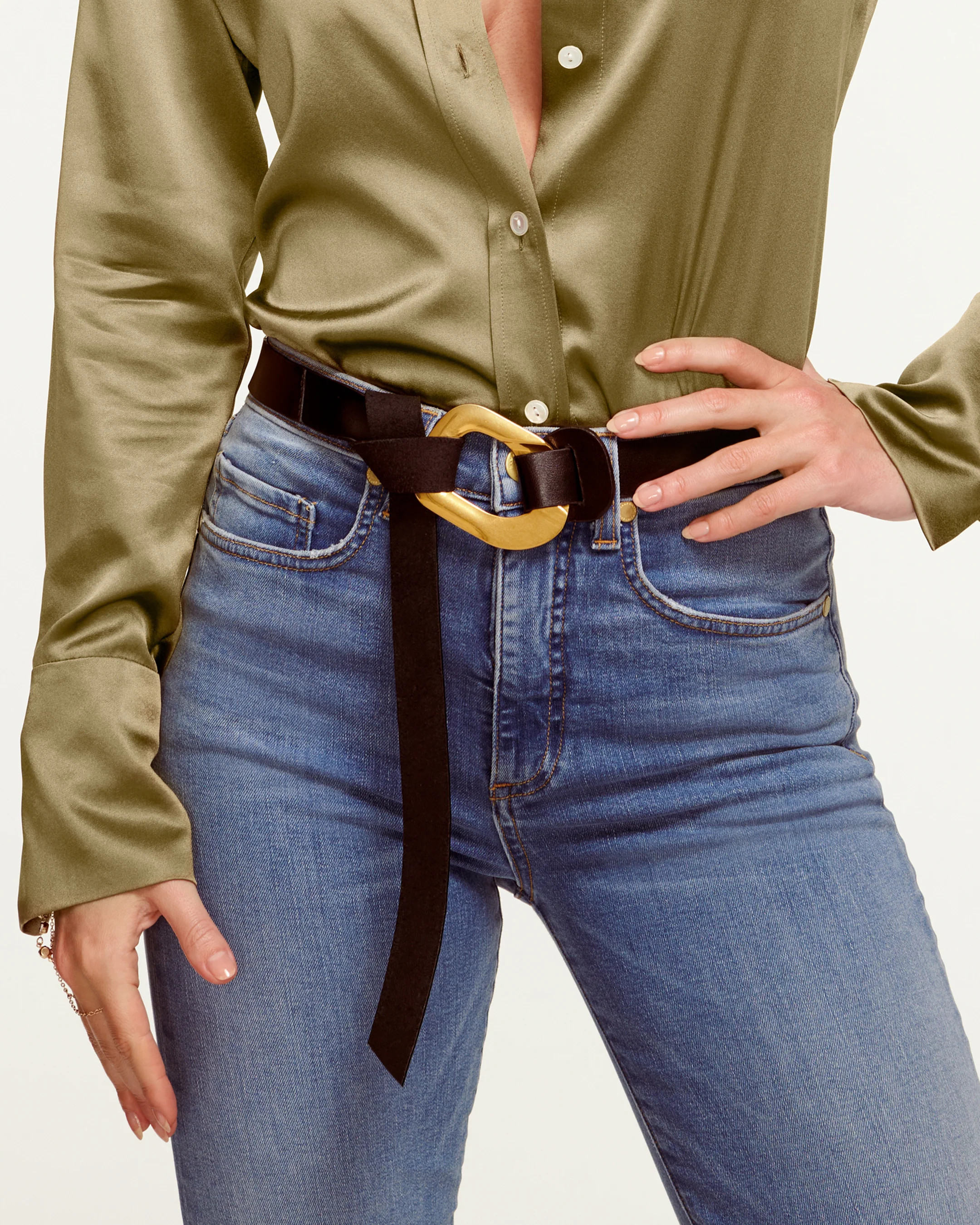 Ines Leather Tie Belt | Ramy Brook