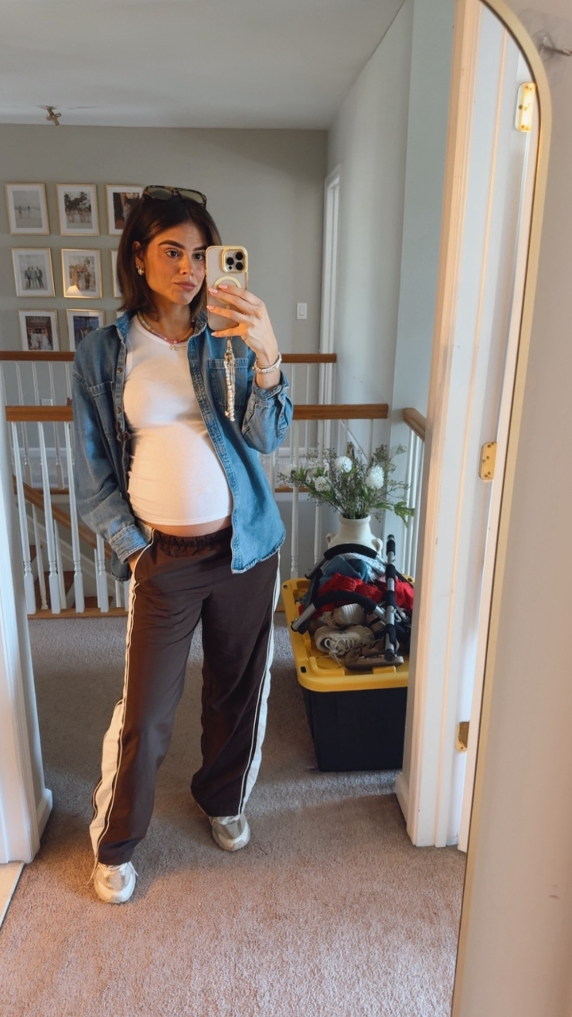 These pants are non-maternity - I’m in a size small. They definitely run big.



#LTKootd #LTKmomlife #LTKgrwm