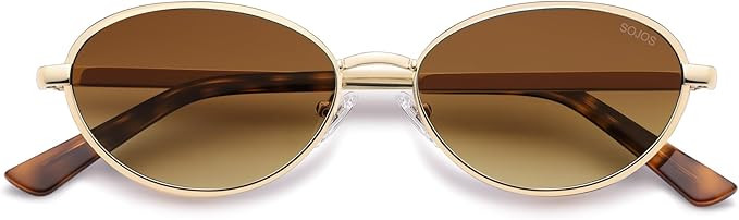 SOJOS Trendy Oval Cat Eye Polarized Sunglasses for Women Men, Chic 80s 90s Retro Fashion Sunnies ... | Amazon (US)