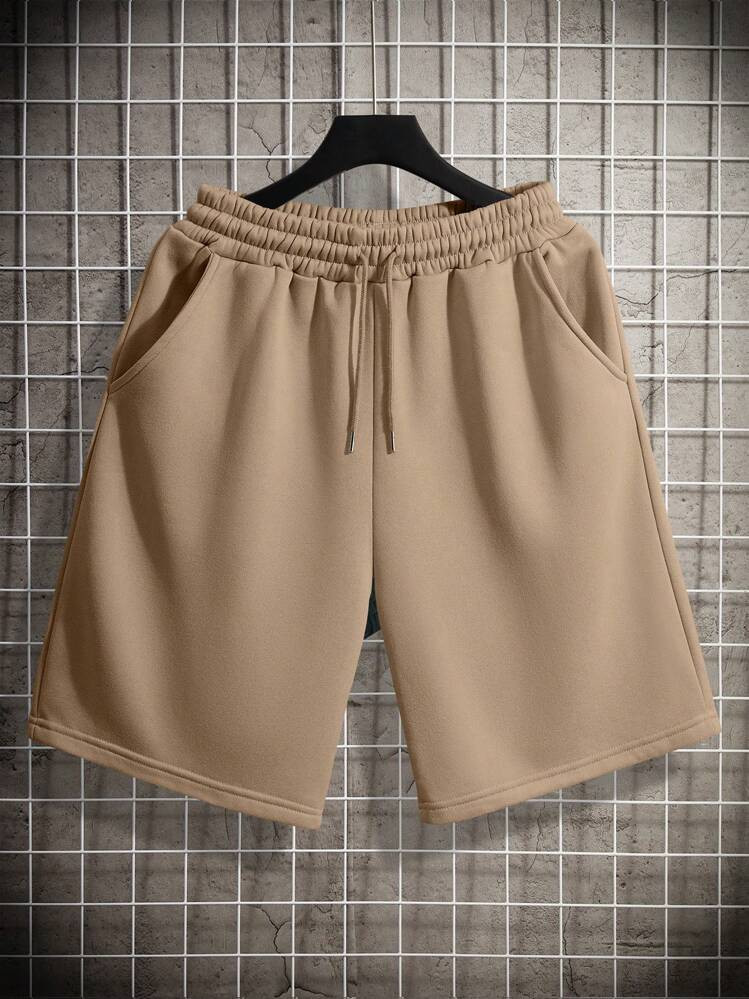 Manfinity Dauomo Men Spring/Summer Casual Solid Color Drawstring Waist Shorts | SHEIN