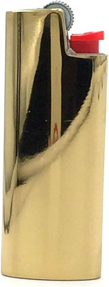 Metal Lighter Case Cover Holder Gold Color for BIC Mini Size Lighter J5 | Amazon (US)