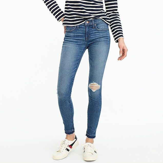 8" toothpick jean in Newcastle wash with let-down hem | J.Crew US