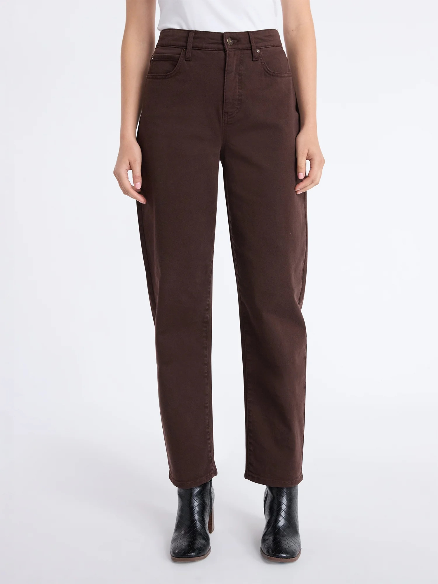 Free Assembly Women's and Women's Plus Barrel Leg Jeans, 26.5" Inseam, Sizes 0-26W - Walmart.com | Walmart (US)